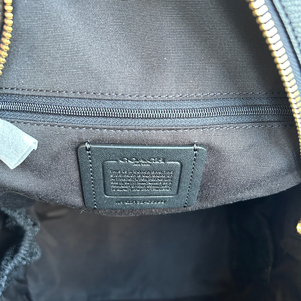 Coach Kenley Black Crossgrain Leather Backpack C5680 NWT - Picture 8 of 12